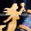 WR005/100% Bamboo Material Hot Sale Mermaid Shaped Folding Bamboo Red Wine Rack