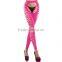 Opaque Pink Crotchless Women Pantyhose