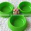 Round plastic pet dog bowl