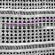 2016 fancy square design polyester fabric, white color viscose mesh fabric wholesale