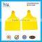 PE material yellow color cattle ear tag for sheep farm managment