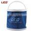 LEO Foldable Portable Canvas Fishing Pail Bucket Folding Outdoor Equipment Fishing Bucket Fishing Equipment 3 Colors