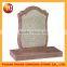 black book shape marble headstone with flower pot