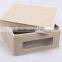 rectangular Linen and canvas box with cover/storage box