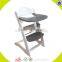 Cheap price baby high chair Restaurant Infant Feeding Antique Wood Baby High Chair W08F019