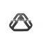 2" Black Suspender Back Crosser, Triangle Plastic Adjustable Slider For Backpack, Plastic Adjuster Buckle for Backpack