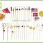 Holiday Chocolate Cake Decoration Toppers Christmas Cupcake Picks In CMYK Colors