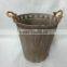 2016 New grey/white wash Metal/tin flower planter pots