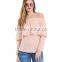 Chiffon Blouse Women Sexy Saree Blous Fashion Cheap Wholesale Custom Off the Shoulder Tops