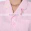 cutomized pink 100%cotton nurse uniform long sleeve overcoat