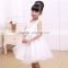 MGOO Brand Design Girl White Party Dress Kids Princess Elegant Bow Dress Organza Autumn Girl Dress S604