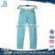 New fashion multi pocket plain blue solid color cheap kids elastic bottom jeans with side zipper