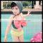 Korean children three-piece swimsuit girls swimsuit with swimming cap bow split bikini swimsuit