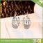 latest fashion drop shape ladies zircon stone stud earrings