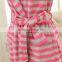 printed stripe micro polar fleece for womens Nightgown Bathrobe