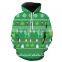 Chrismtas chicken snow unisex 3D red sweatshirts/blue na green plus size 3d hoodies/ fashioable 3d Christmas hoodies jacket