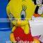 cute big headed yellow plush mascot tweety toy