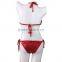 B22027A Hot selling Red Sexy Sequin lace Bikini Swimwear Suit