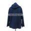 Women cheap hooded knitted fabric compound fake fur coat