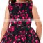 Kate Kasin Children Girls Sleeveless Round Neck Vintage Retro Cotton Floral Pattern baby girl summer Dress KK000250-4
