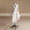 Pretty Plunge Neck Long Sleeve Lace Applique Wedding Dress Luxurious Long Train