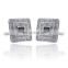 High Quality Classic Luxury Rhinestone Crystal Square Men's Cufflink French Shirt Cuff links for Wedding Jewelry