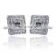 High Quality Classic Luxury Rhinestone Crystal Square Men's Cufflink French Shirt Cuff links for Wedding Jewelry