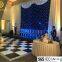 Blue and white mix led star curtain cloth wedding backdrop
