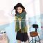 knitted scarf 220*60cm with 2*10cm fringe 2017 new design woman scarf two-face pattern scarf