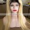 180% density chinese hair blonde full lace wig dark roots