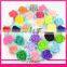 stock 30 colors 4cm handmade flower with leaves girls fabric flower clip