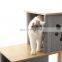 2 Level Felt Fabric Wooden Sturdy Kitten Living Room With Plush Cushion Cat Furniture