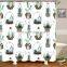 i@home INS style cactus 3d digital printing waterproof shower curtain