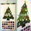 Hot selling holiday felt christmas tree pendant decoration