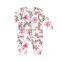 Girl Baby Flamingo Printed Long Sleeves Bodysuit Fall Jumpsuit Zipper Romper
