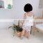 4662 Children clothing summer sleeveless T shirt solid baby girl vest