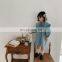 2020 autumn and winter new children's clothing girls lapel lace dress