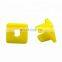 100x Universal Auto Screw Size Grommet Nut Clip Fasteners Car Lamps Square Yellow Plastic Fixed Buckle Nuts Clips