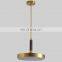 Nordic Round Metal Pendant Light LED Antique Bronze Decorative Hanging Lamp Chandeliers
