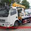 Good price  dongfeng 4tons wrecker tow truck with telescopic boom for sale