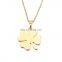 Unique Stainless Steel Lucky Charm Pendant Necklace Four Leaf Clover Necklace