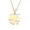 Birthday Friendship Jewelry Lucky Charm Pendant Gold Four Leaf Clover Necklace