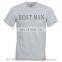 Light Gray Hot Selling Puff and Digital 3D Raised Printing your Logo 100% Cotton Custom T-Shirt For Men