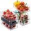 6 Pack Cabinet Organizers Clear Space Plastic Pantry Organization Refrigerator Organizer Bins