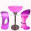 portable wireless rechargeable outdoor led light bar cocktail illuminated cocktail table rechargeable led light bar table