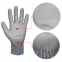 Anti cut gloves grey PU level 5 cut resistant gloves