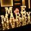 Décoration personnalisée en LED pour la chambre, lettres capitales décoratives en lumière blanche chaude pour les mariages, lumières de lettres LED, lettres d'affiche pour les fêtes