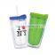 plastic coffee tumbler with full wrap printing