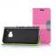 Hybrid Color Frosted Flip Leather Wallet Case for HTC One M9
