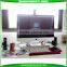 Modern design mini tv monitor stand metal display pop up stand desk organizer with usb port